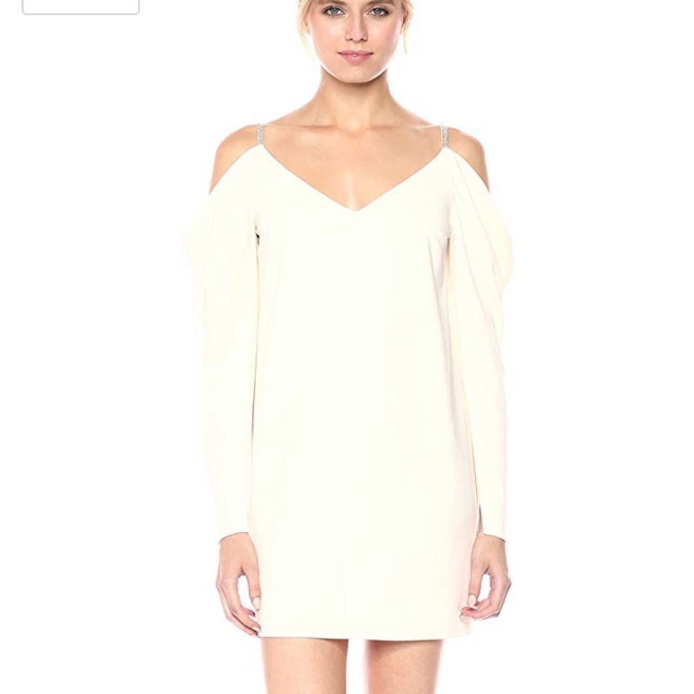 Halston heritage cream dress